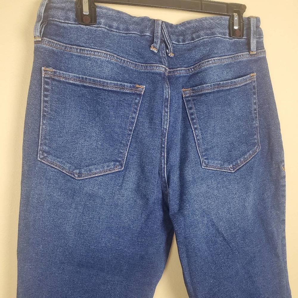 Good American Medium Blue Distressed Boyfriend Jeans - Picture 5 of 12